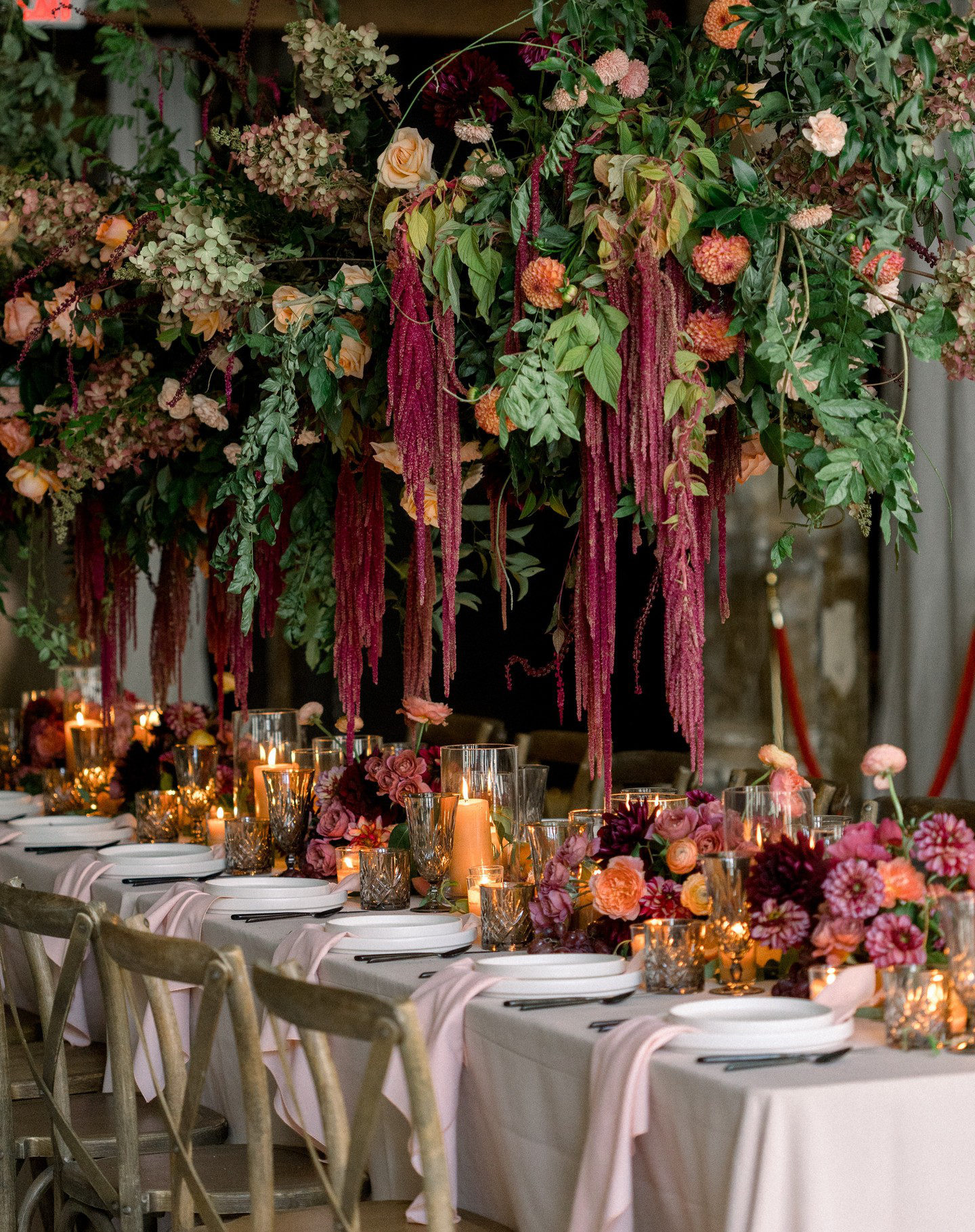 picking wedding colors, tablescape image