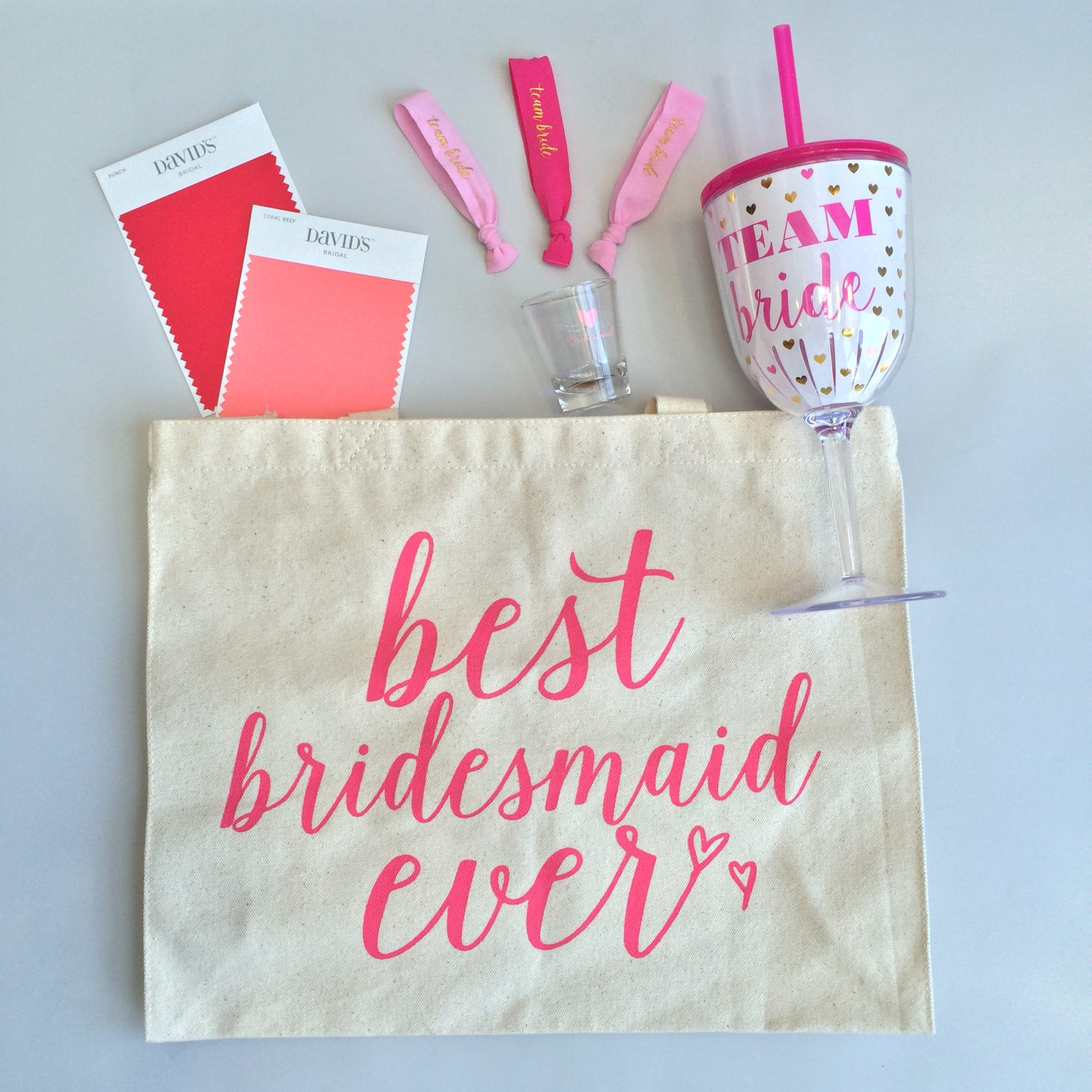 Best bridesmaid ever tote, team bride cup and other bridesmaid gifts