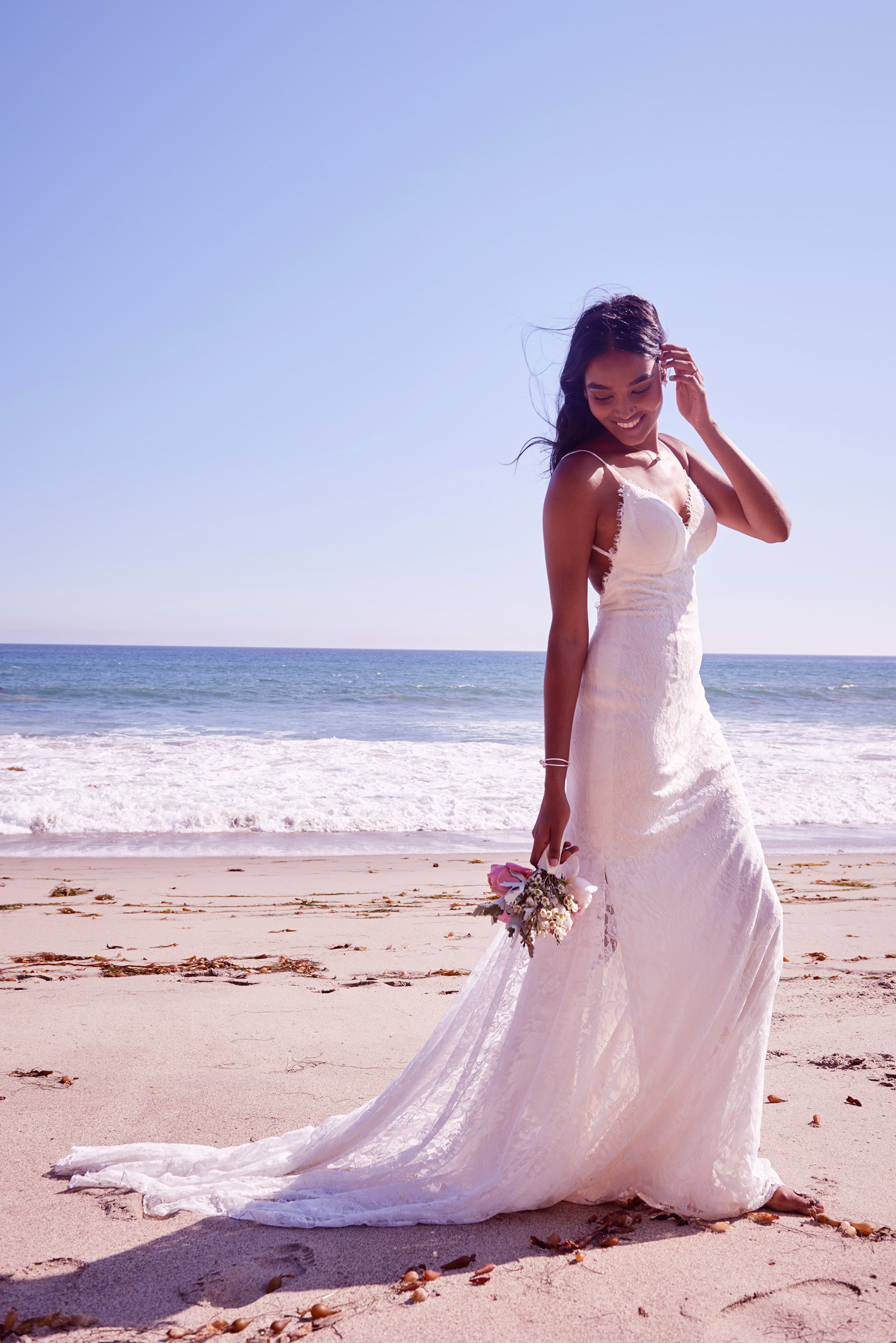 Beautiful wedding dresses shop for the beach