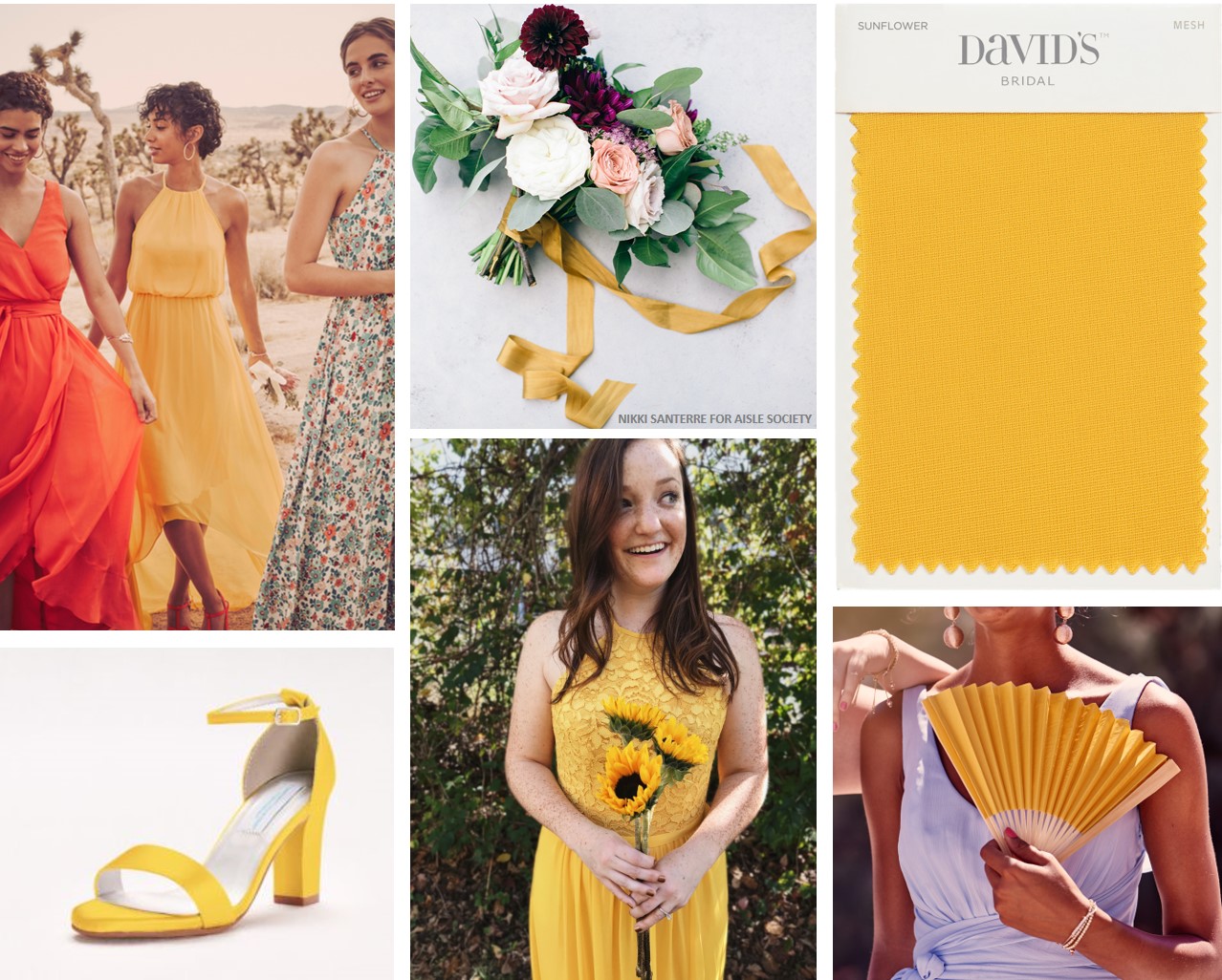 Sunflower Yellow Bridesmaid Dresses from David's Bridal