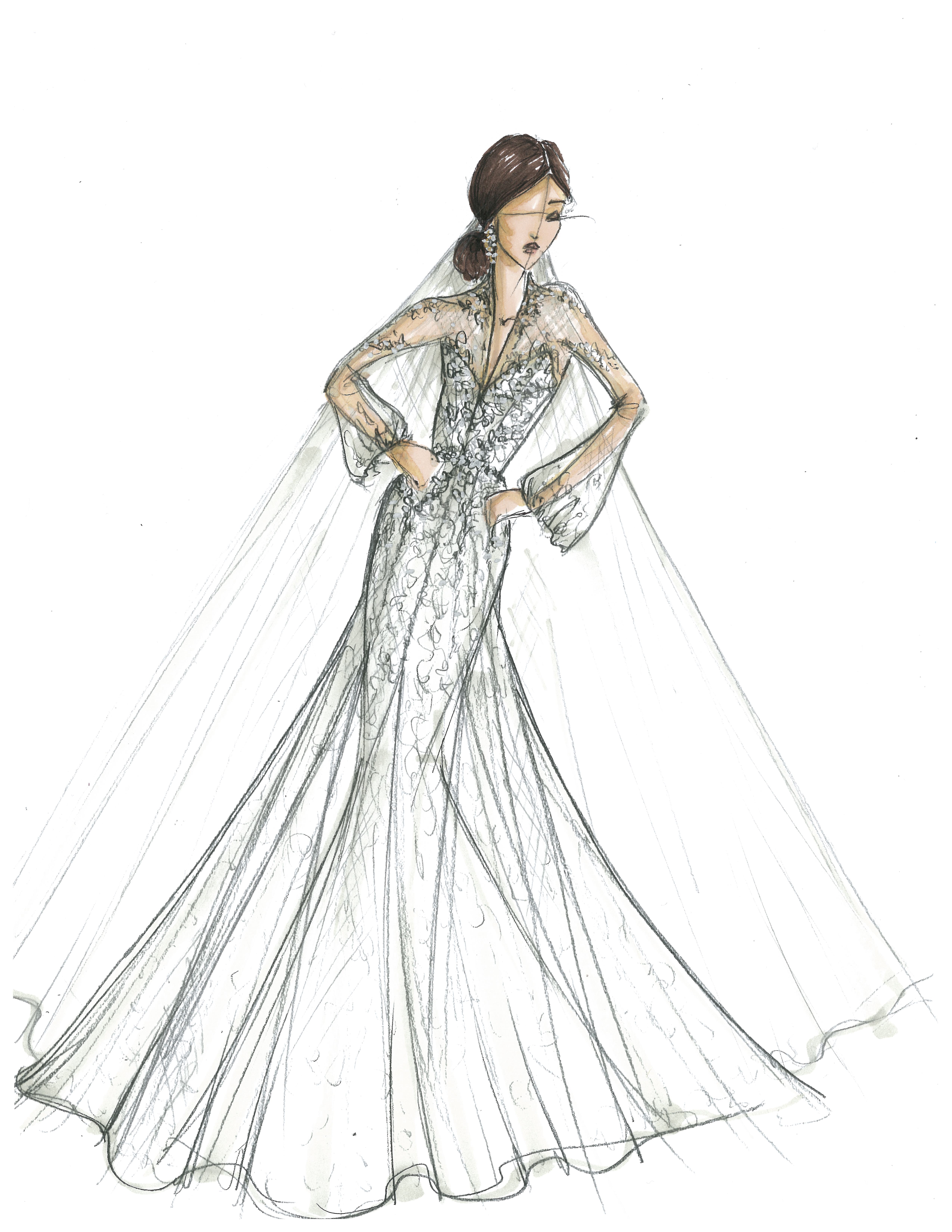 The Royal Wedding Dress: David's Bridal Designers' Predictions. A romantic Melissa Sweet wedding dress. 