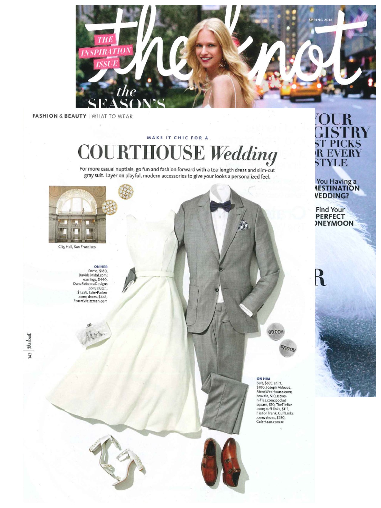Courthouse Wedding Inspiration from The Knot's Spring 2018 Issue