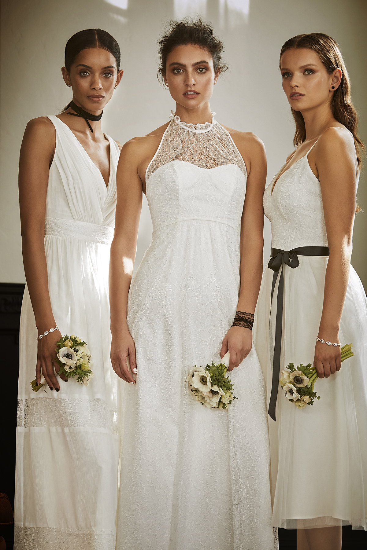 still white bridesmaid dresses