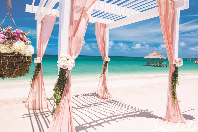 Wedding altar on the beach