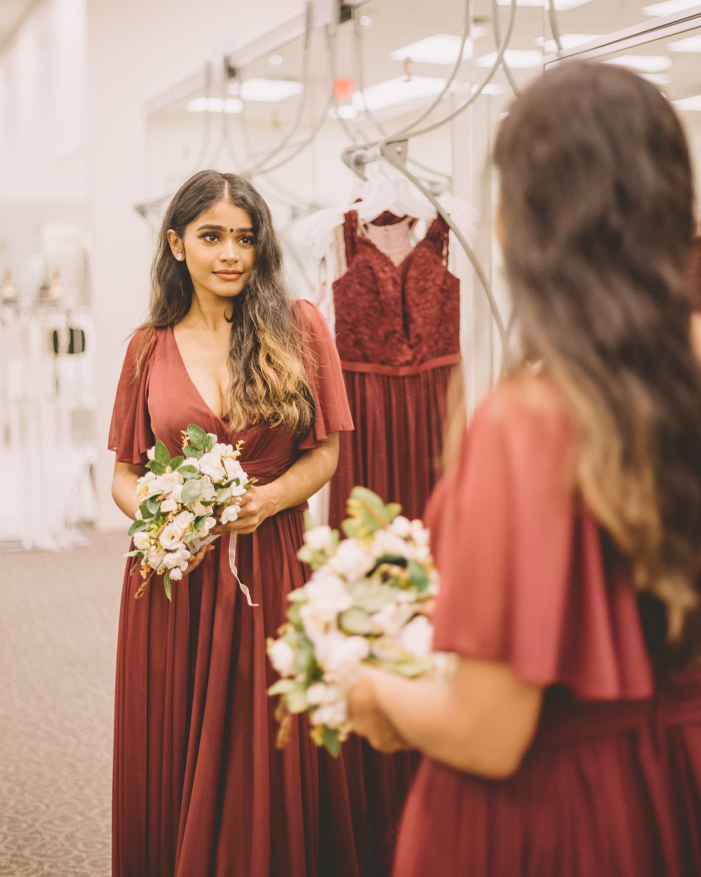 david's bridal petal bridesmaid dress