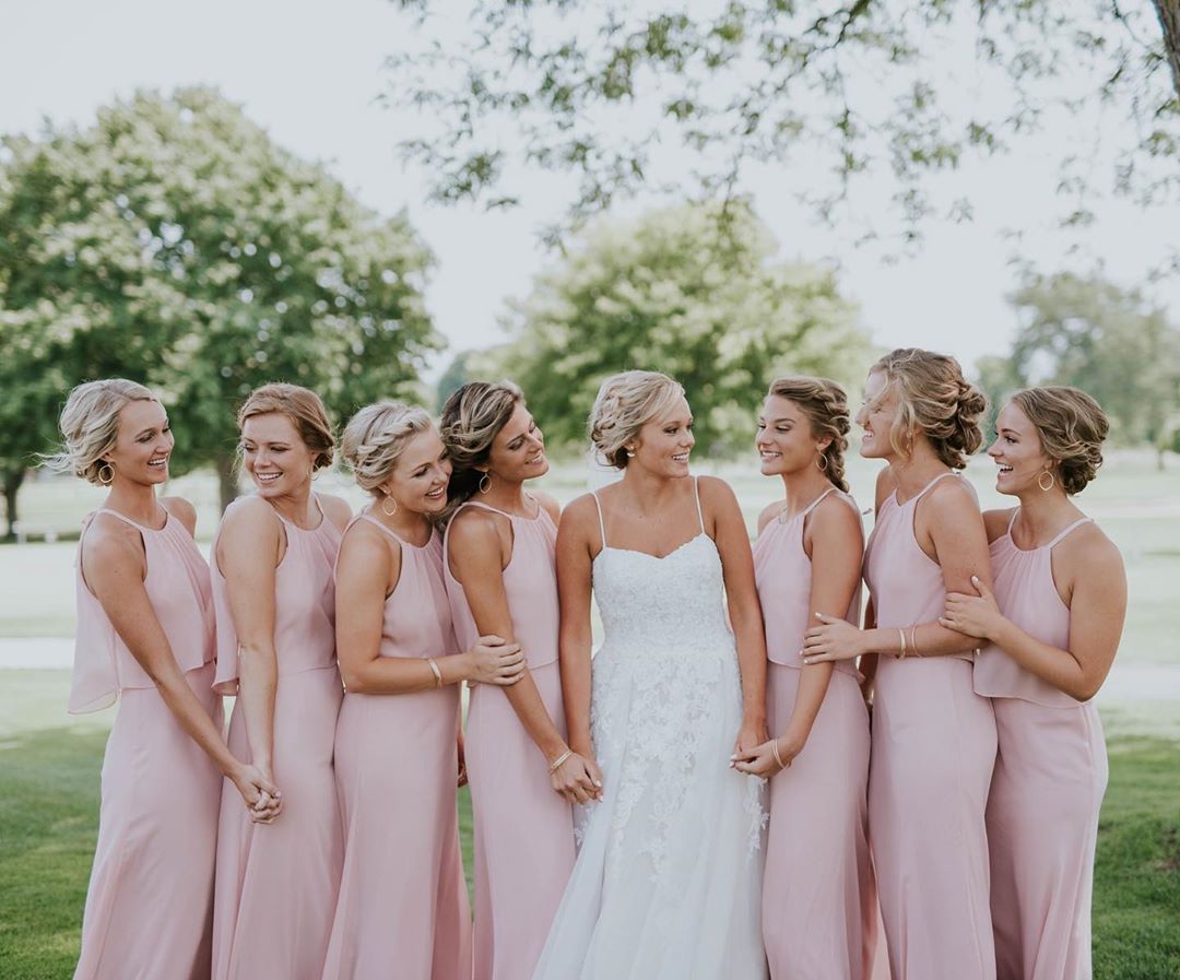 brides and their bridesmaids