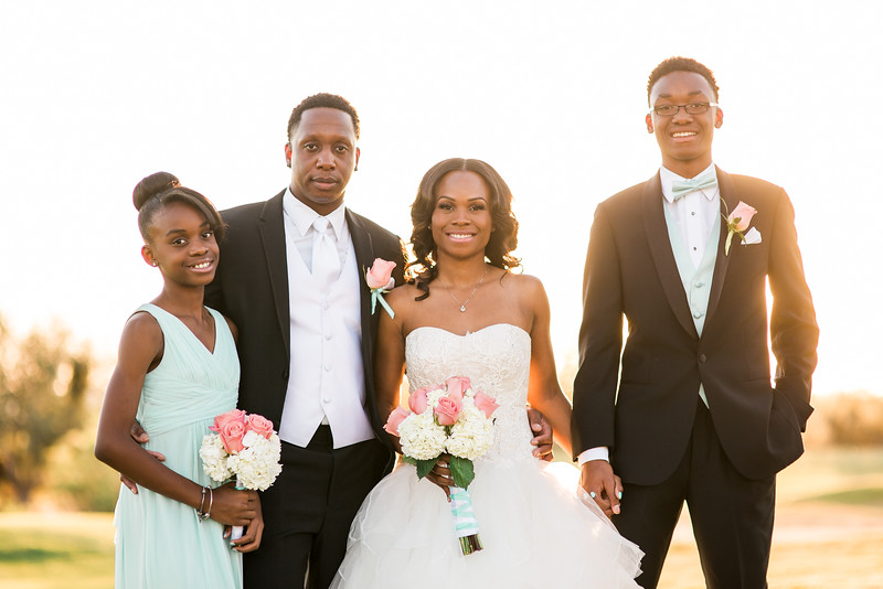 Real Bride Eboni with Groom Elliot and children