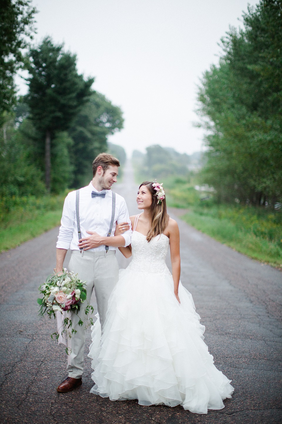 Bride and Groom outdoor shot