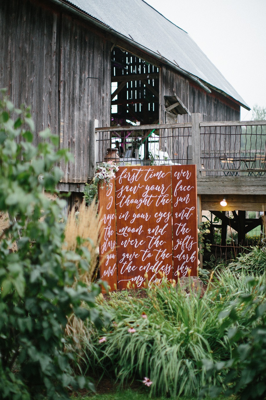 DIY decor at Meghan and Alex's wedding