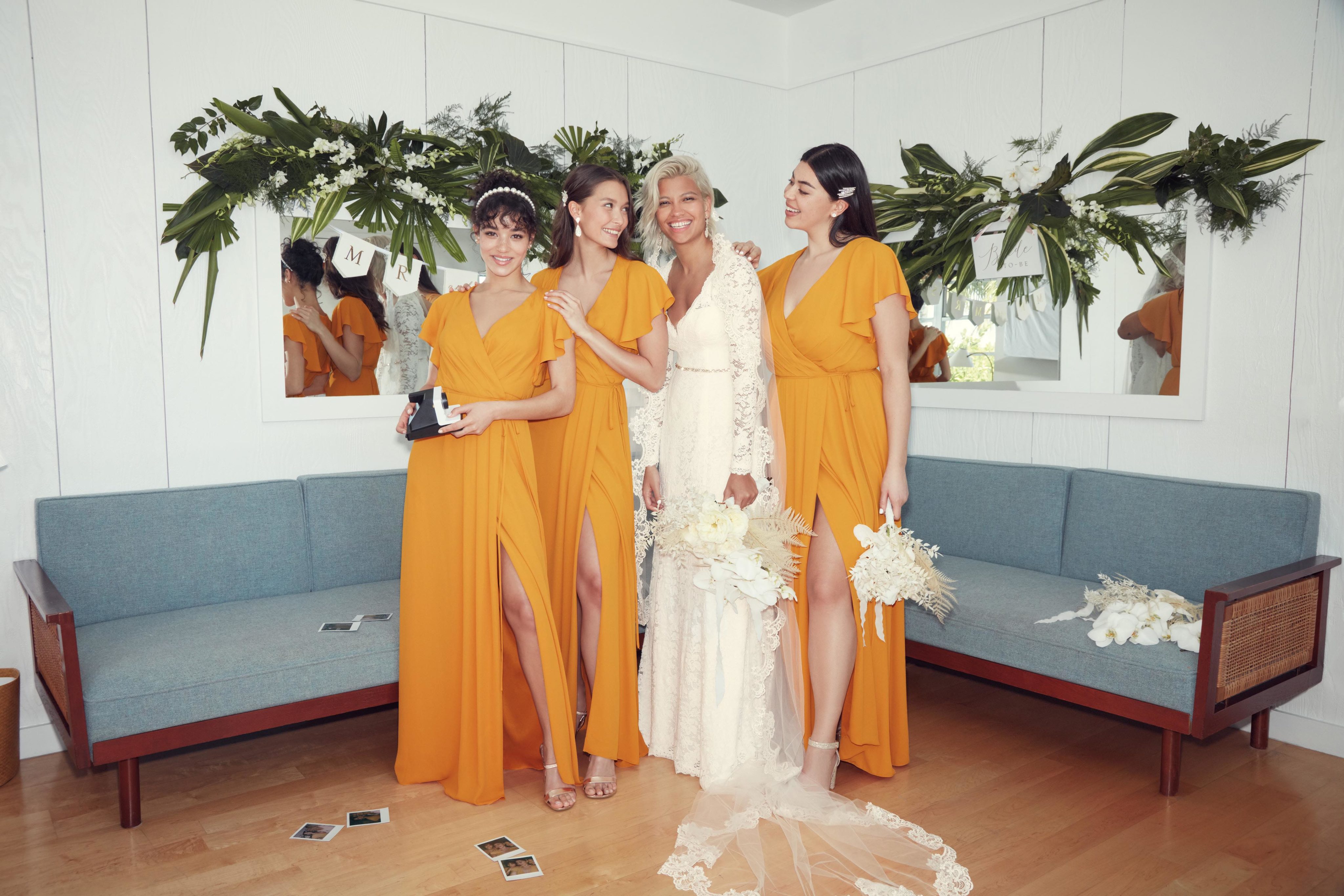 marigold bridesmaid dress