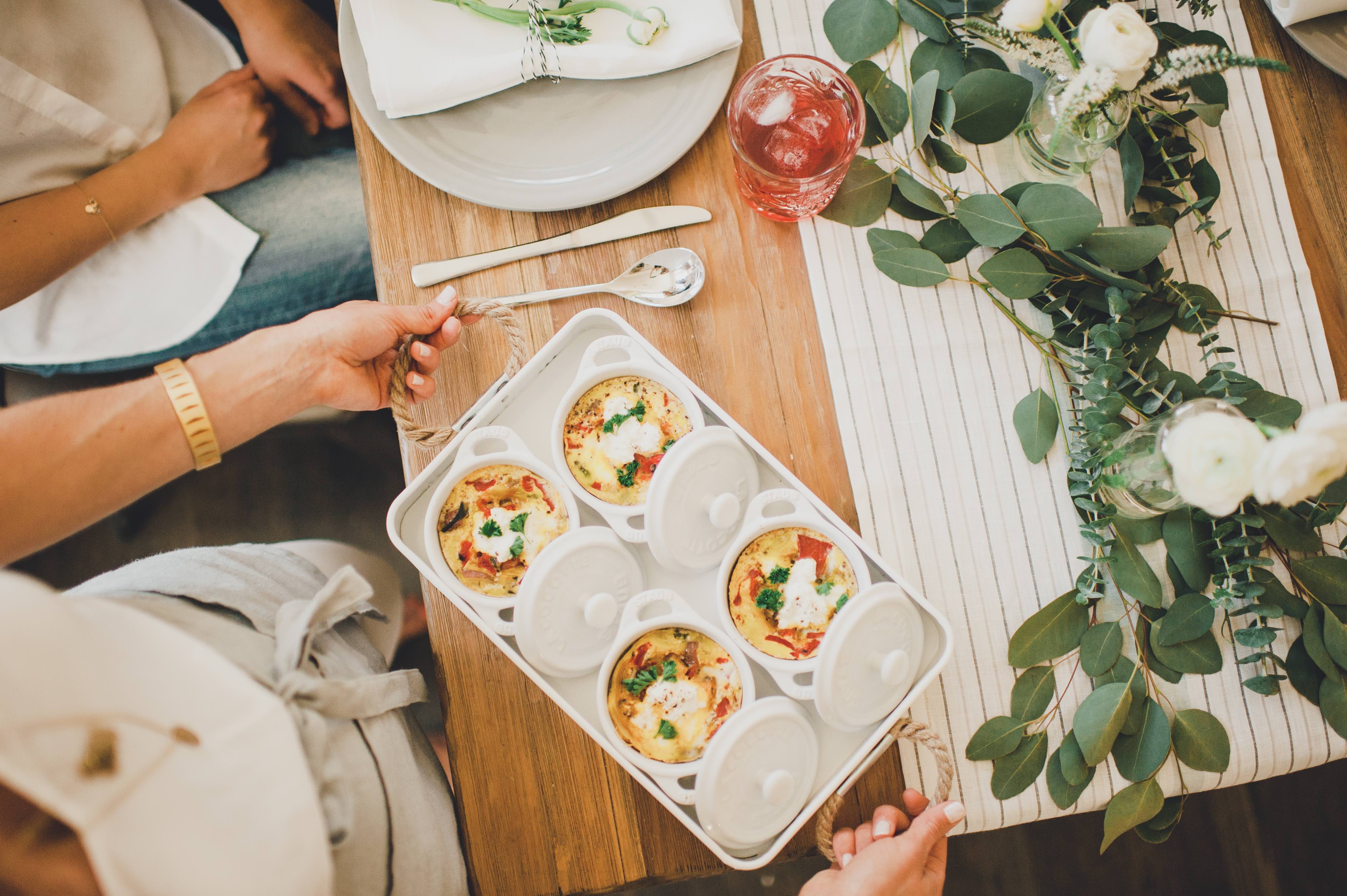 Person holding food dish