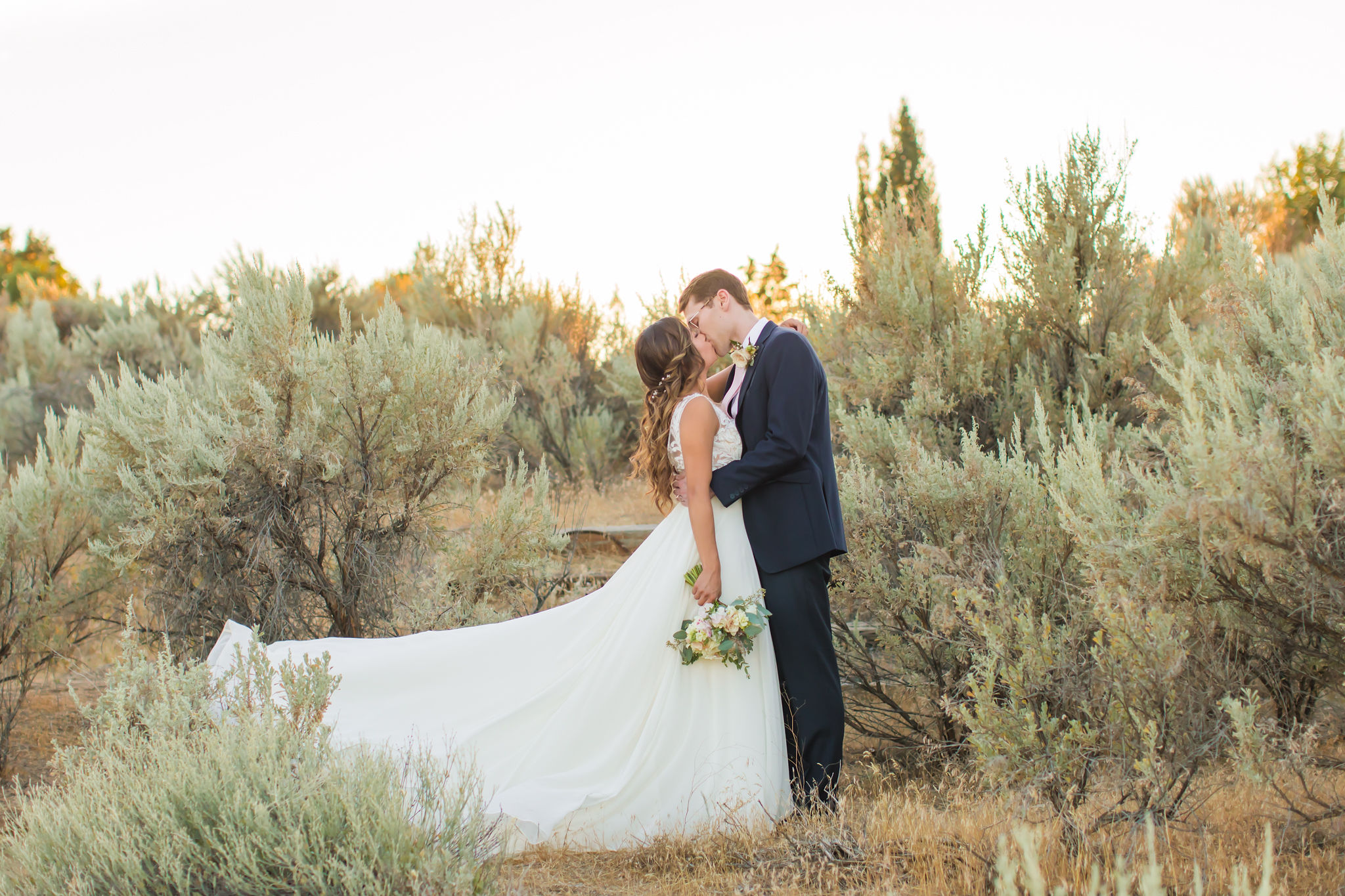 Jessica and Doug Kissing