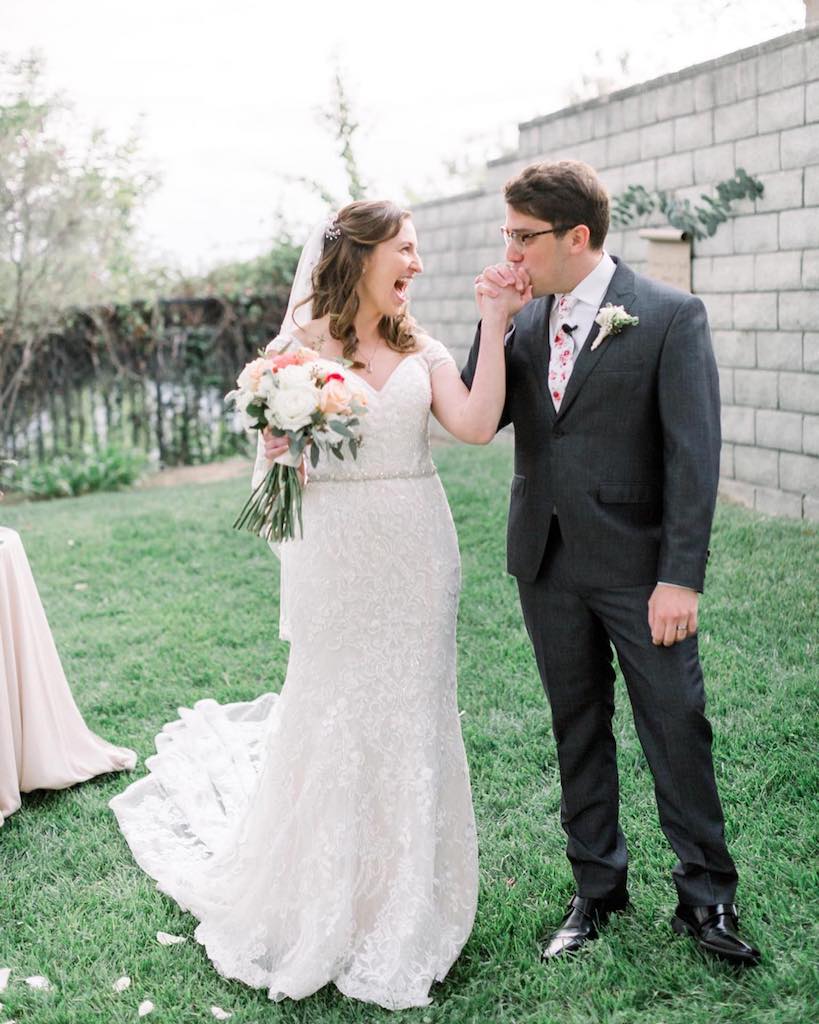 bride wearing mermaid style gown