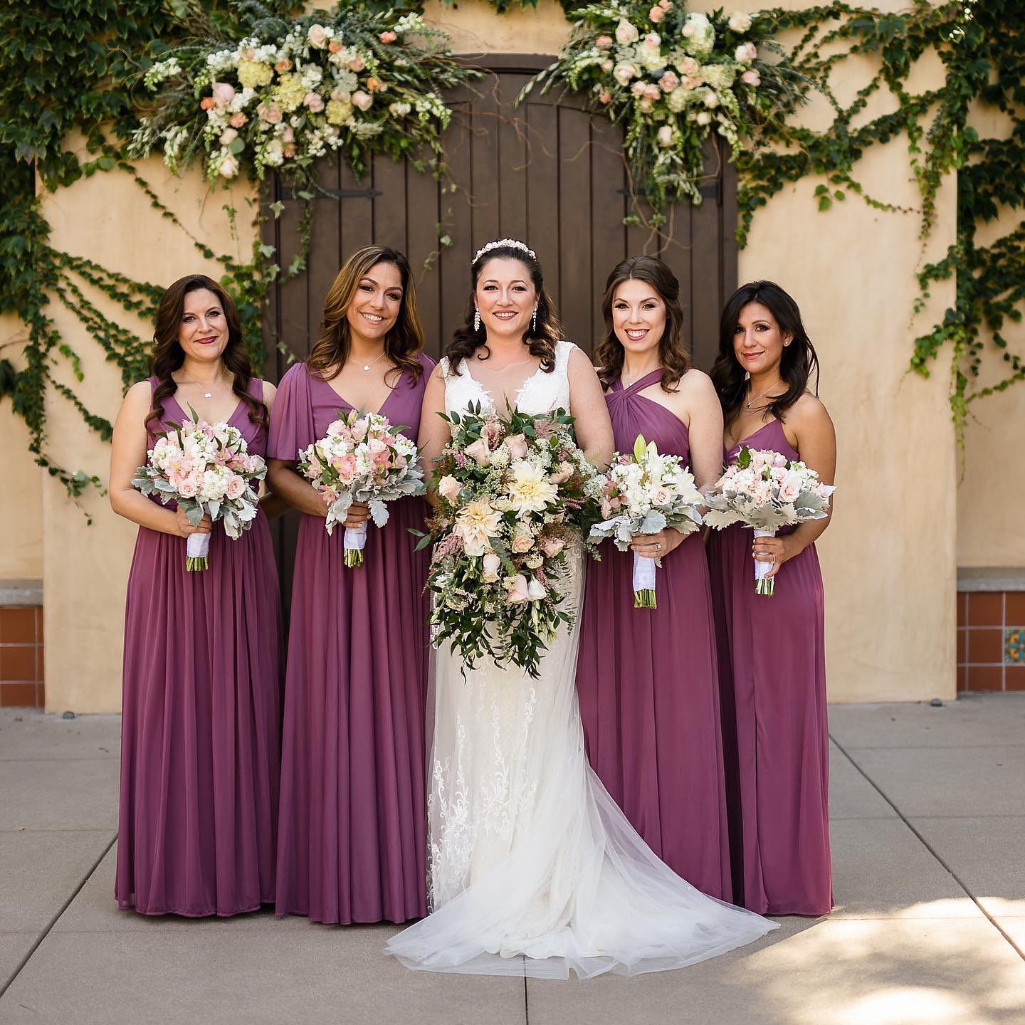 Bridal Party in Purple dresses