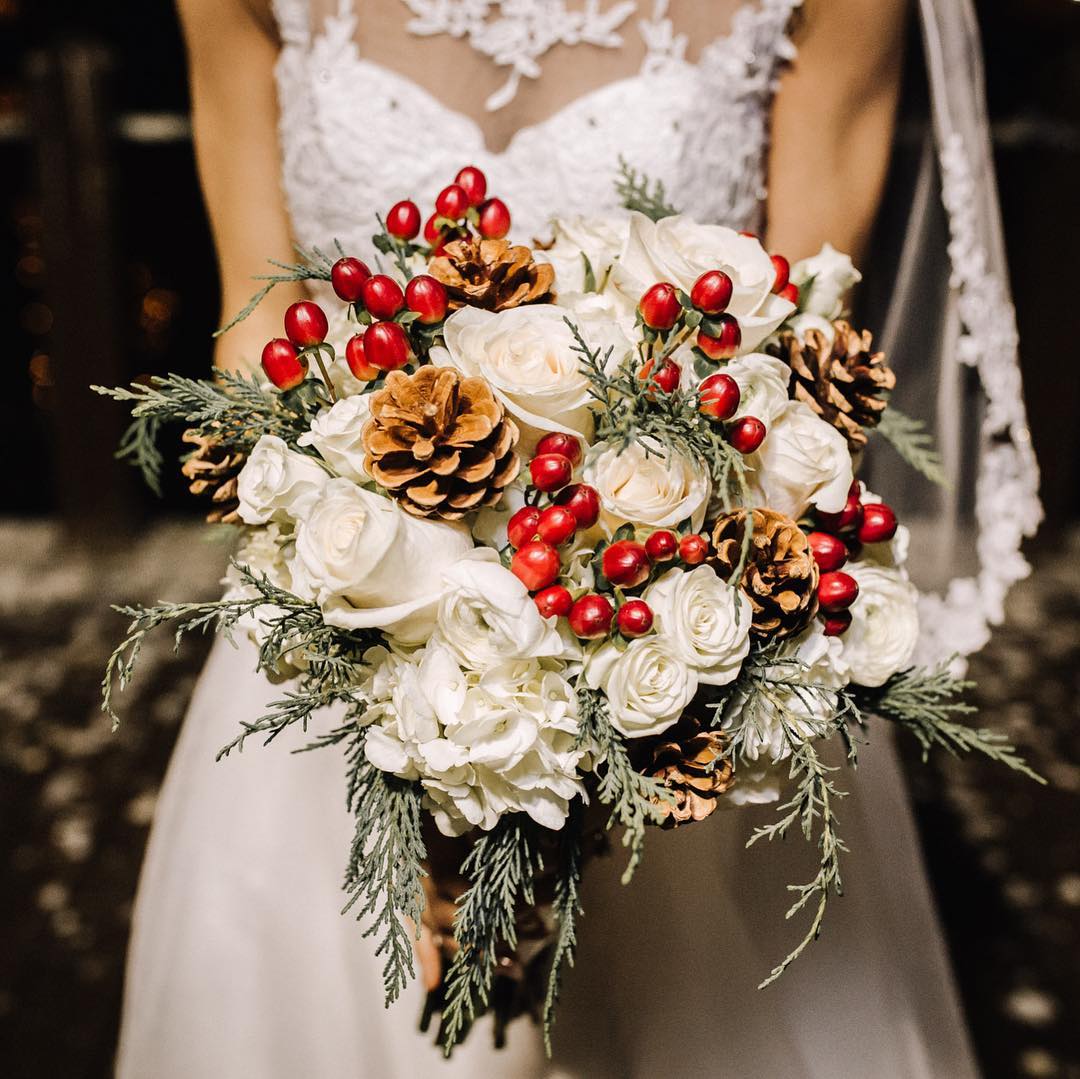 Christmas wedding bouquet