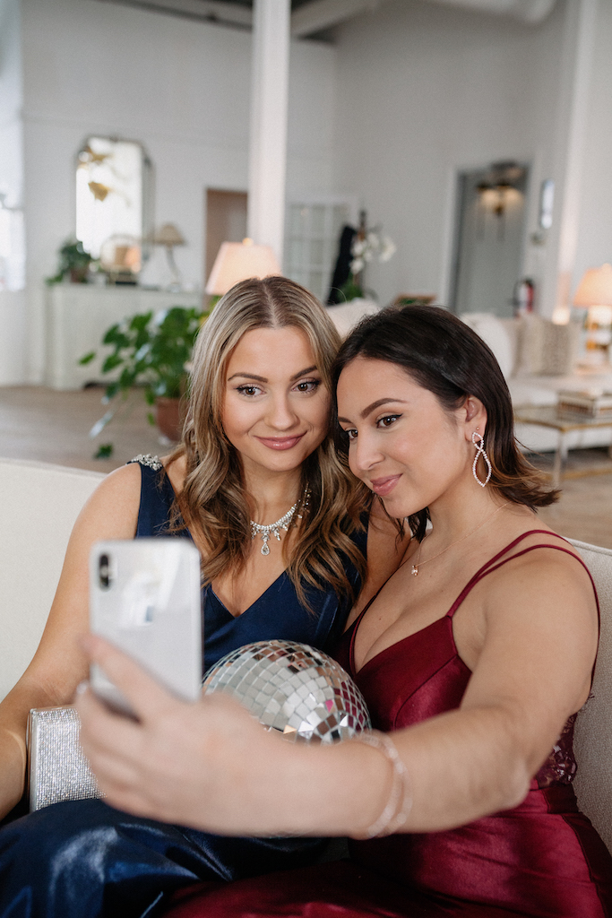 two girls taking a selfie