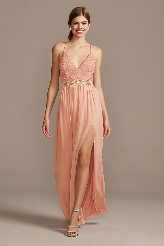 Peach special occasion on sale dresses