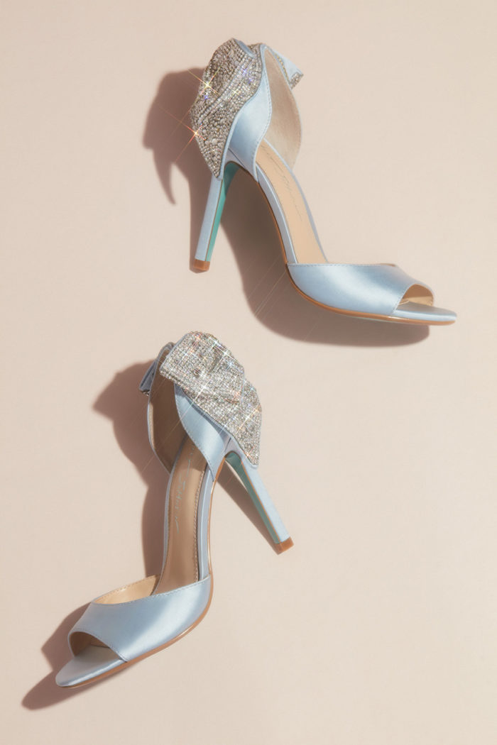 Just In Betsey Johnson X DB Wedding Shoes Collection David S Bridal Blog   SBDEB MBLUE SHOE PROD2 10 700x1050 