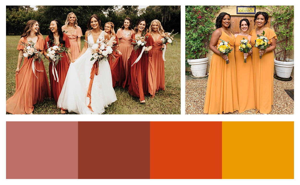 Trend Alert: Earthy Bridesmaid Dresses