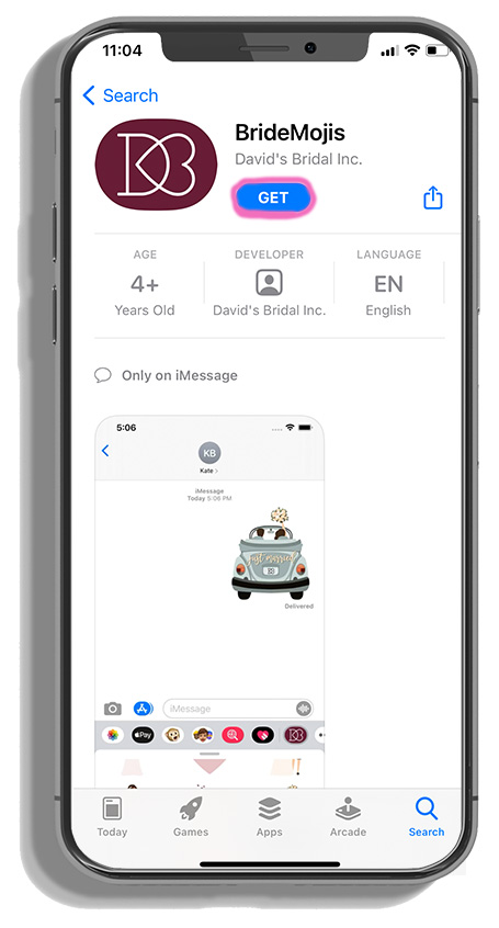 phone downloading bridemojis