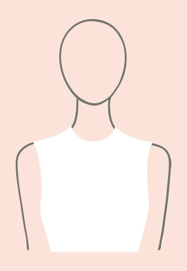 Illustration of High Neckline Wedding Dress Type.