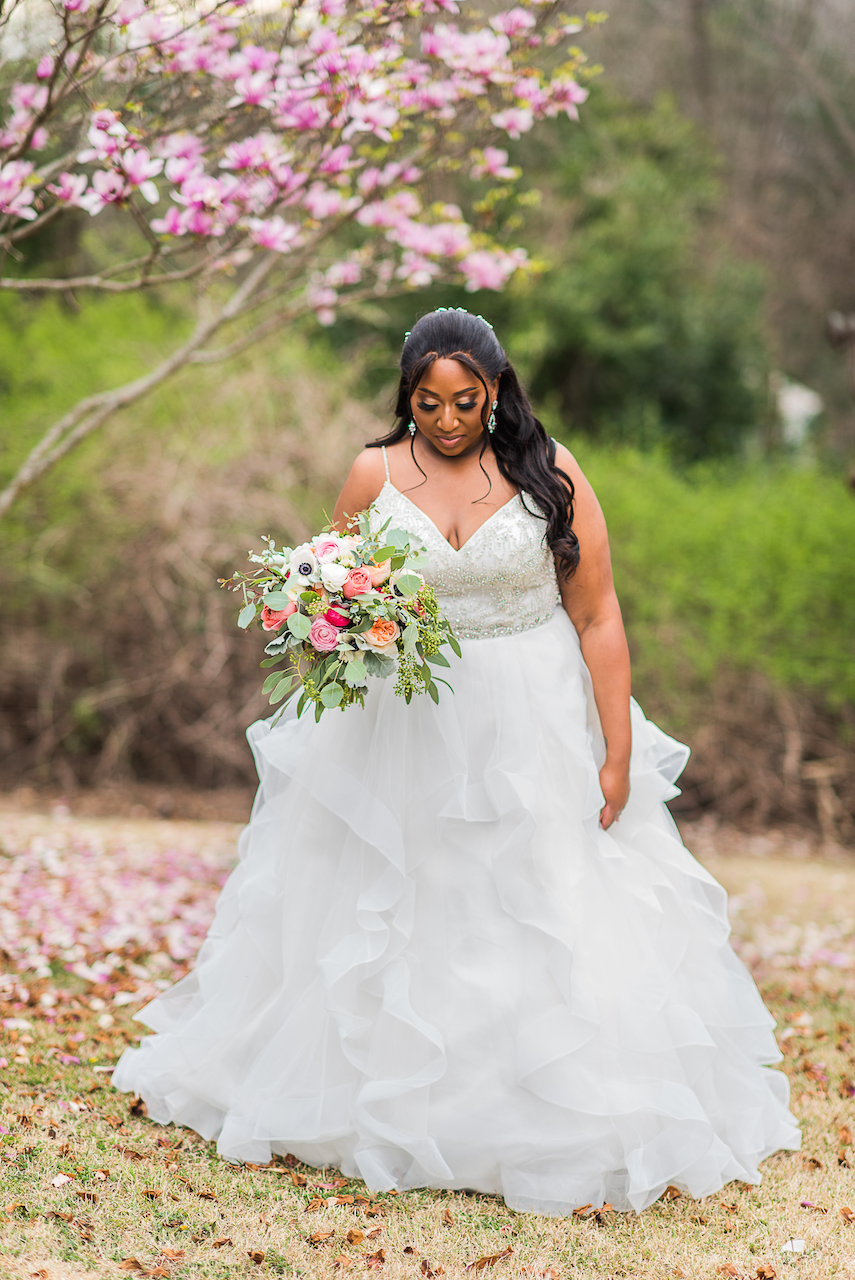 bride wearing ball gown