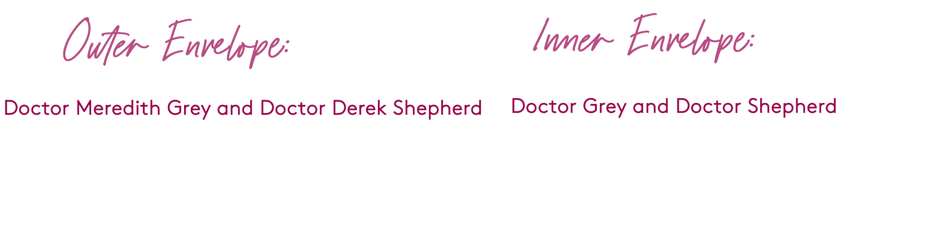 how to address wedding invitation when both are doctors with different last names
