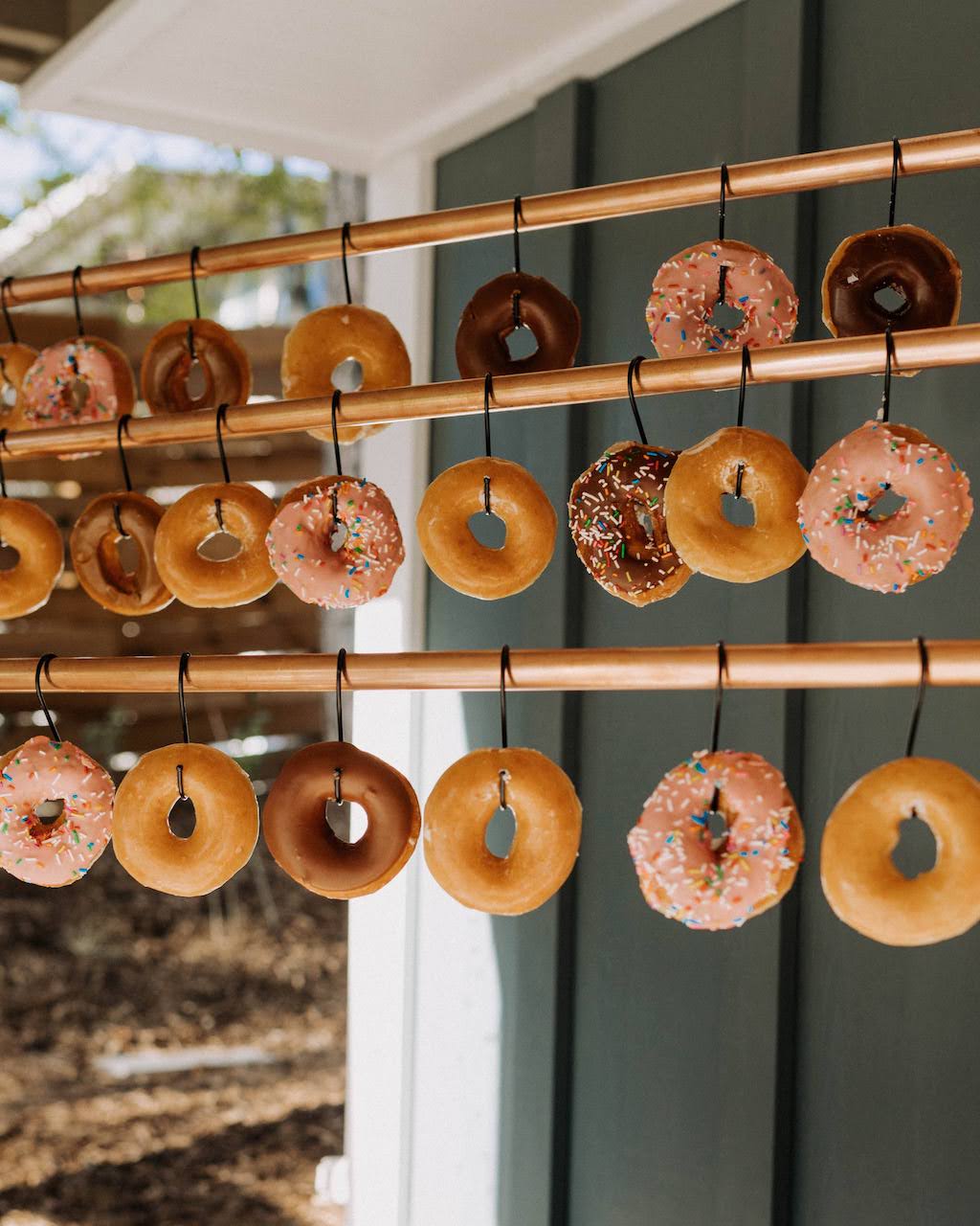 donuts hanging on wall decor