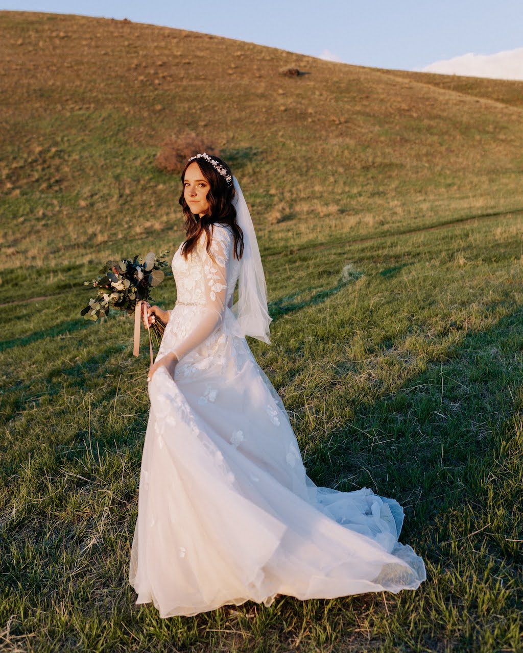 bride in wedding dress