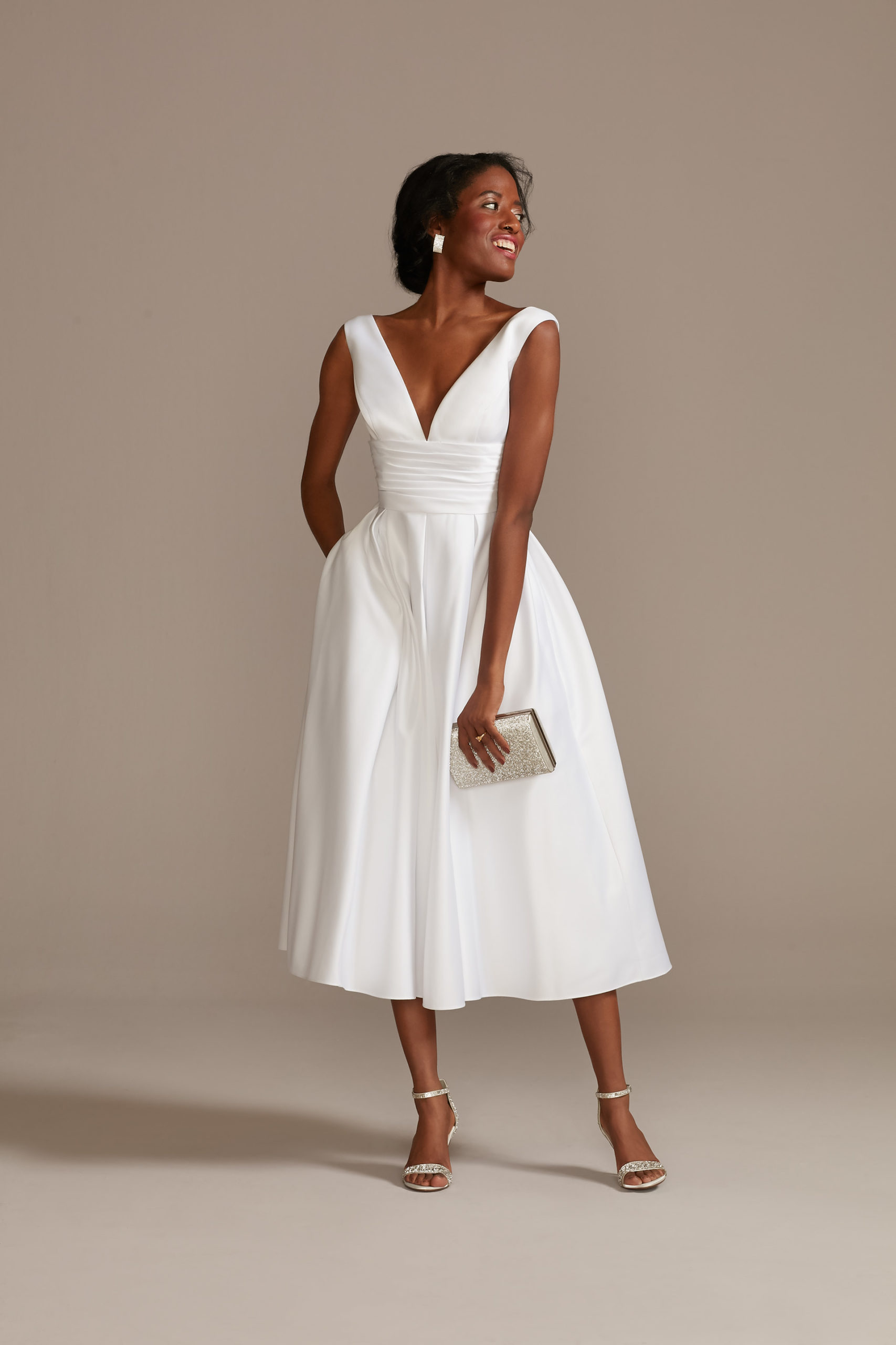 white a line dress