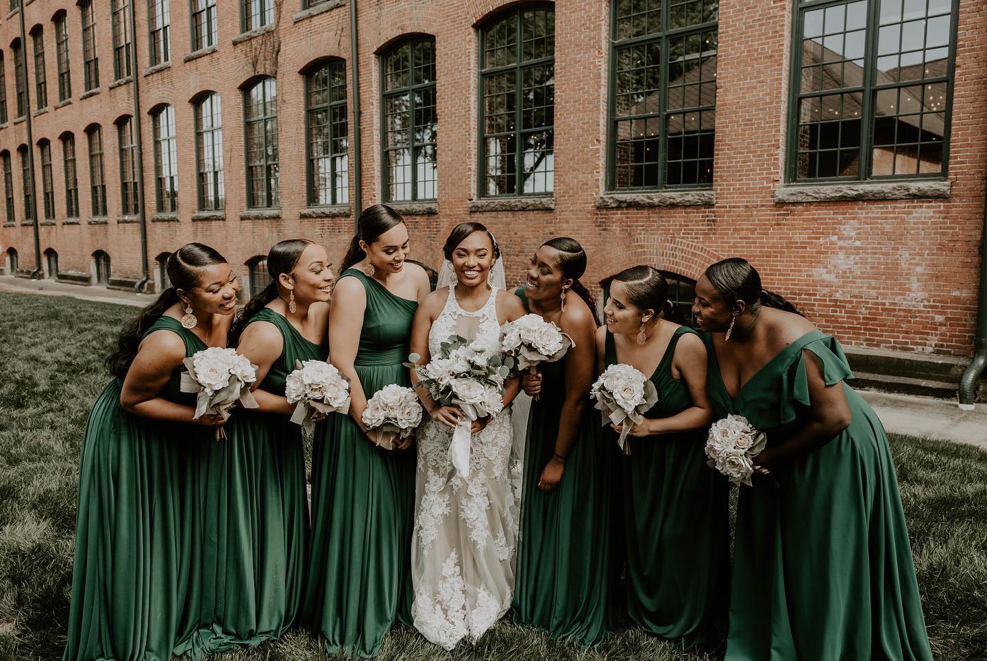 David's bridal emerald green bridesmaid dresses sale