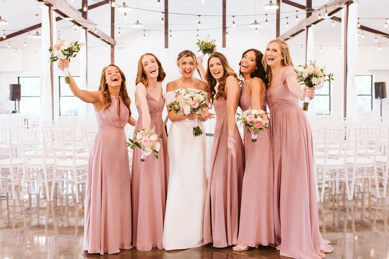 David's Bridal - We're simply *enchanted* by these bridesmaid dresses 💗💜  Tap the link to shop our Enchanted bridesmaid collection!  👗 Styles F19933 in Dusty Pink & F20052 in Lavender  Haze