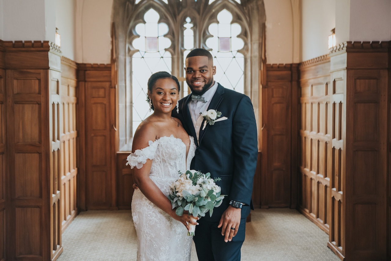 bride and groom at intimate wedding in nashville