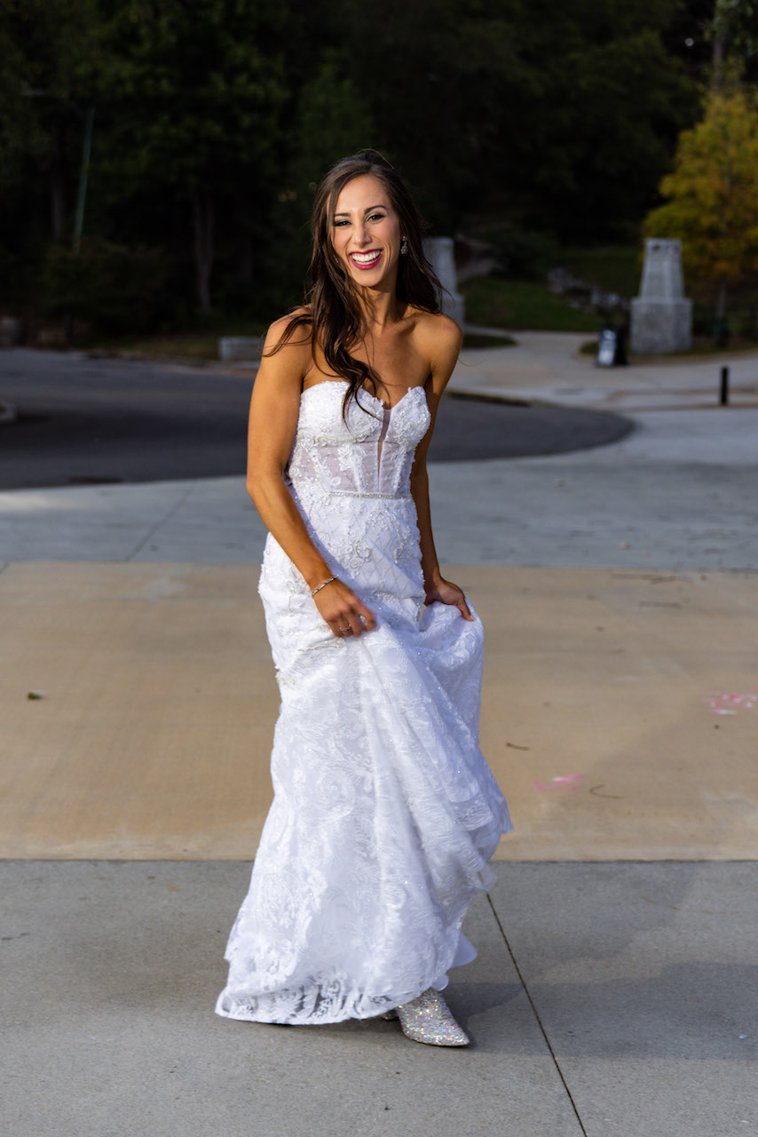 bride in wedding dress