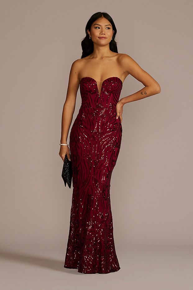 New Years Eve Outfit Inspiration red beaded gown