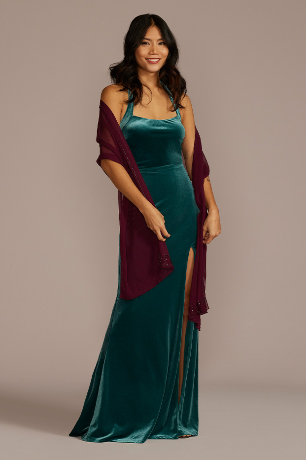New Years Eve Outfit Inspiration velvet dress in the color gem