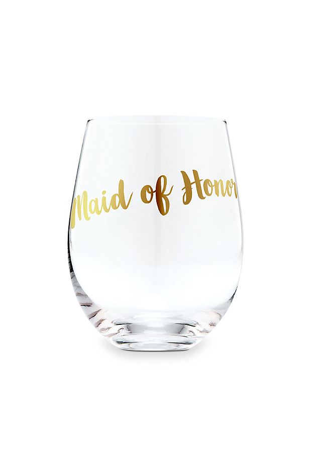 maid of honor wine glass