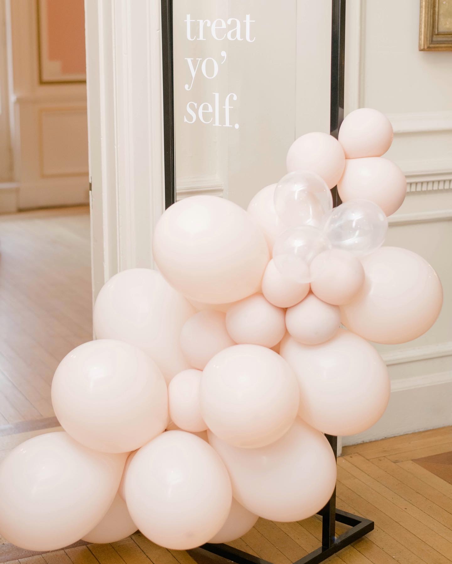 light pink balloons