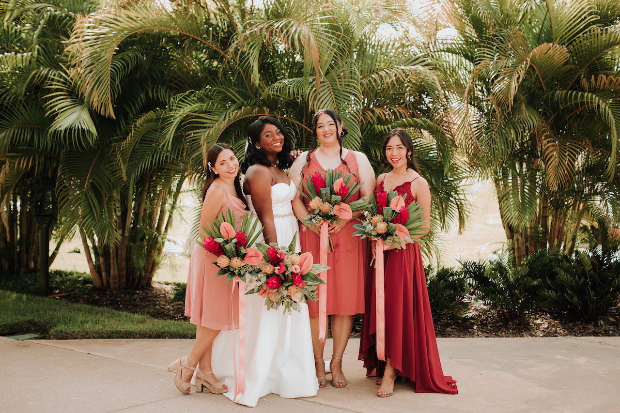 bride and bridesmaids