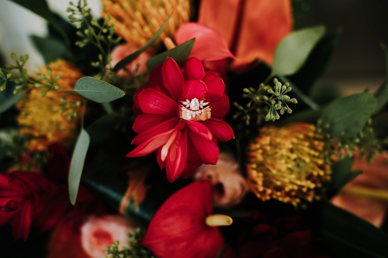 flowers with ring 