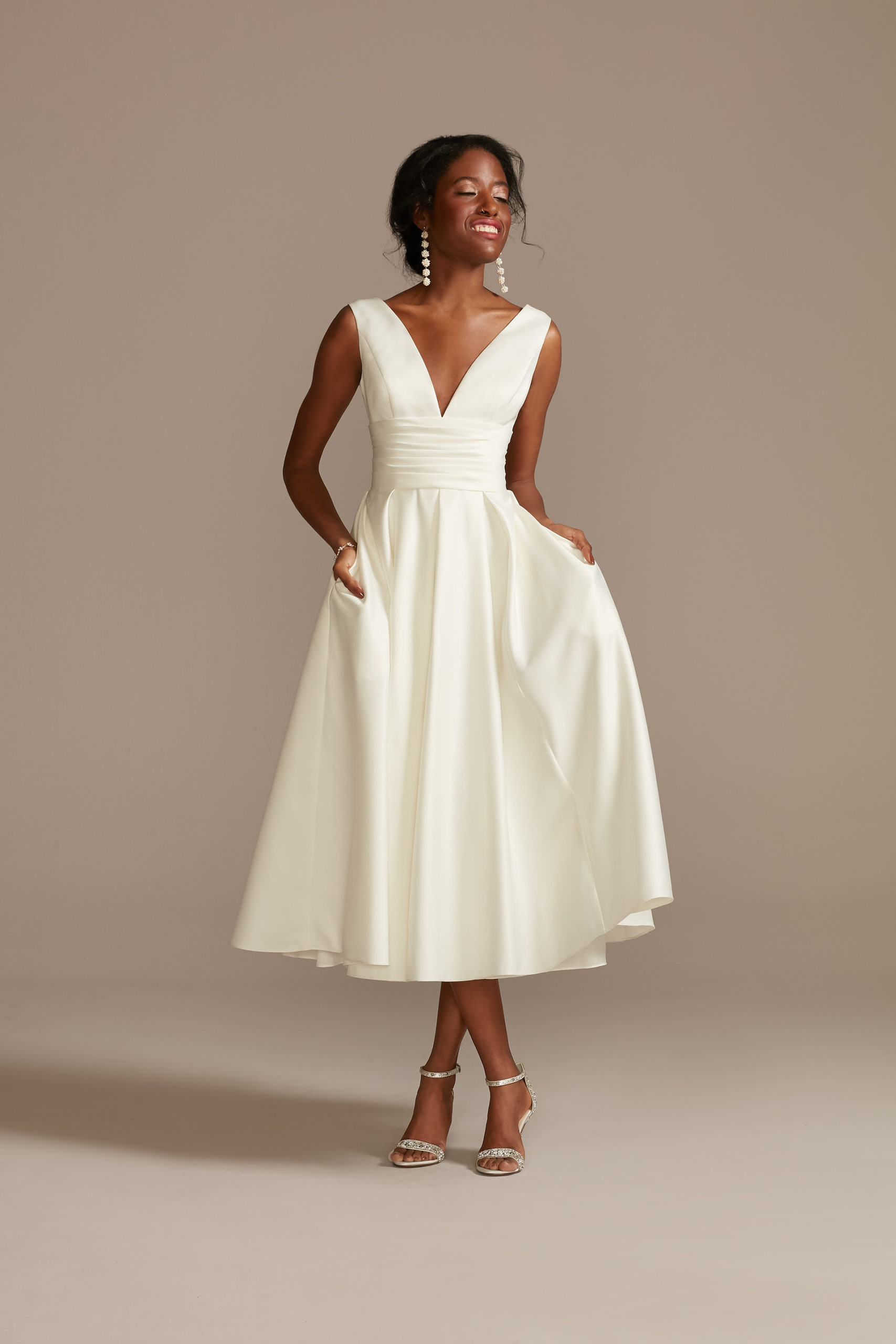 satin courthouse wedding dress