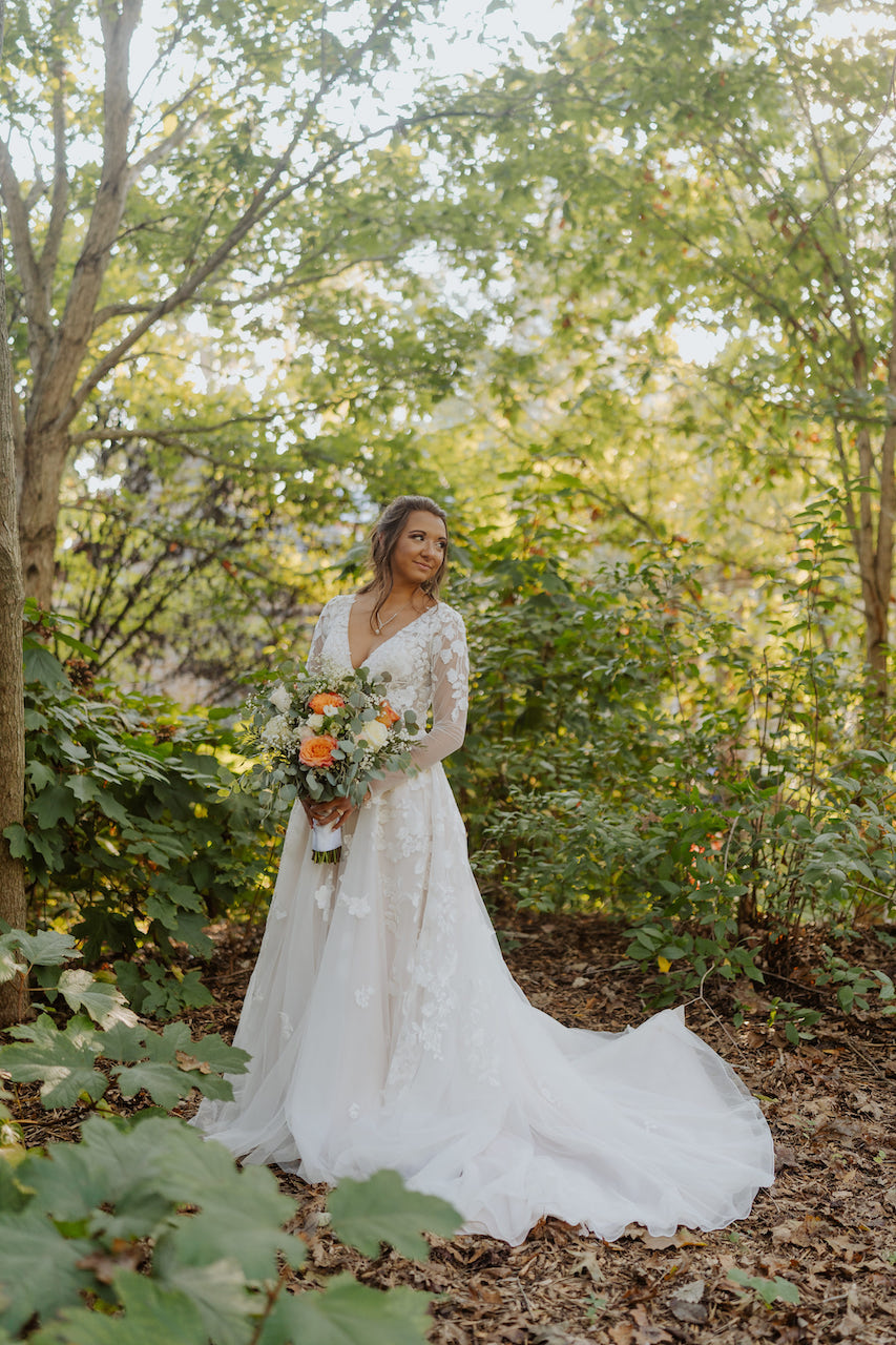 bride in wedding dress