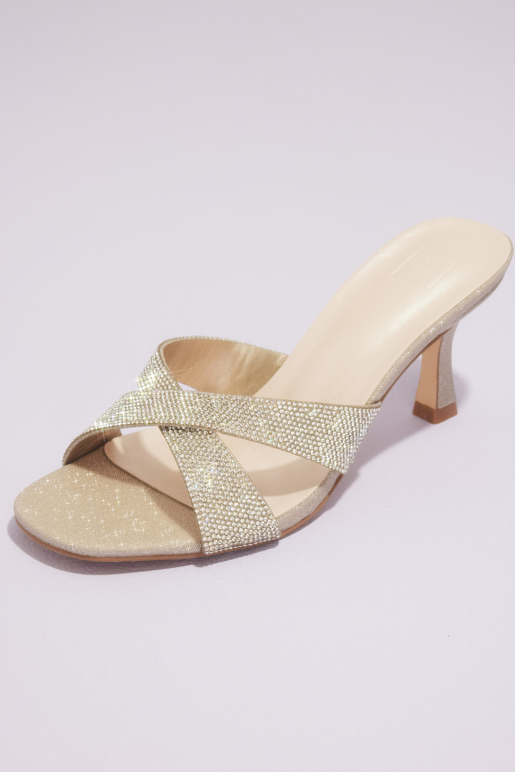 sparkly wedding mule shoe for the bride