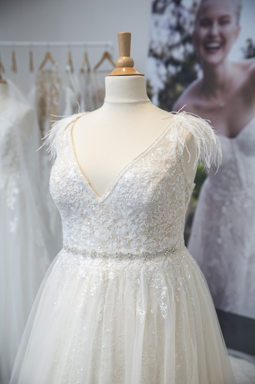 sequin wedding dress - fall 2022 wedding dress trends 