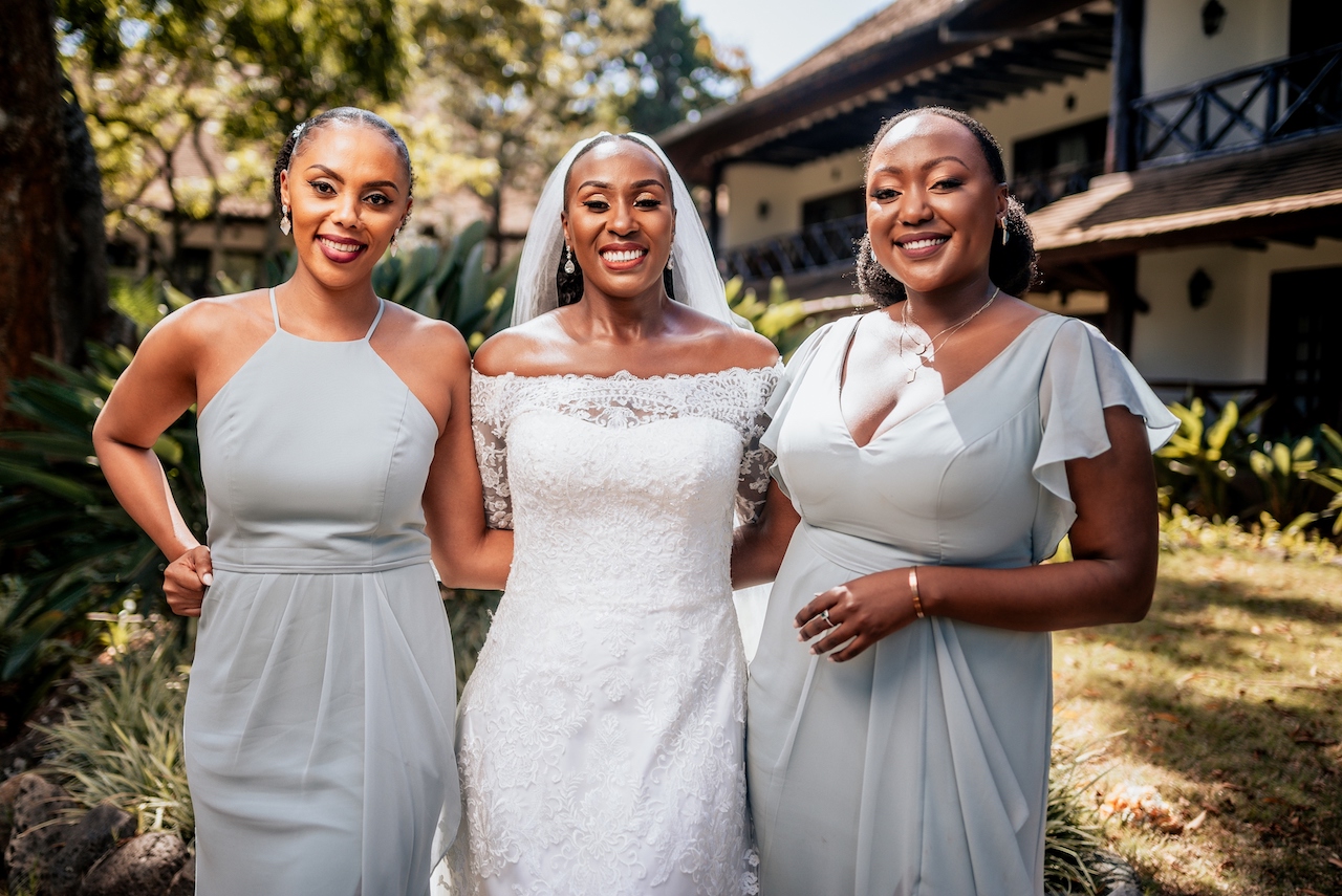 bride and bridesmaids