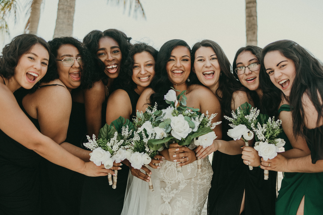 bride and bridal party