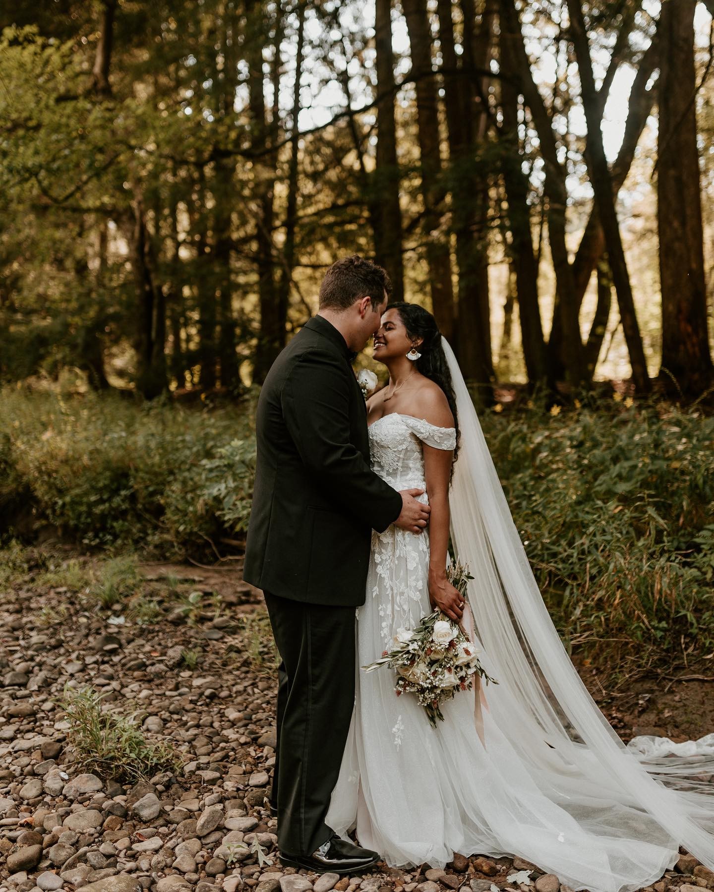 Wedding dress with emerald green outlet accents