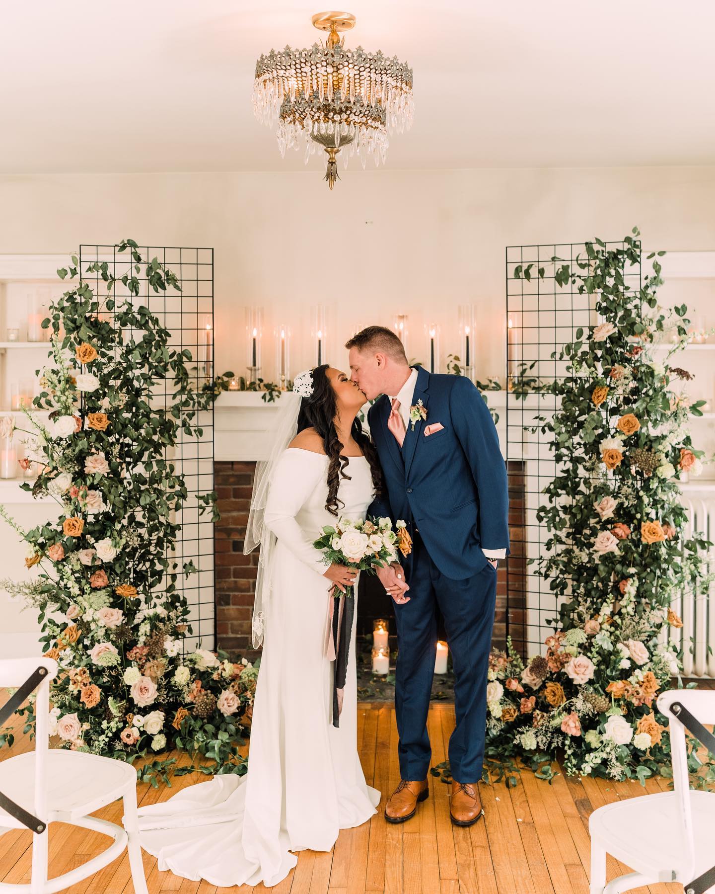 bride and groom at ceremony