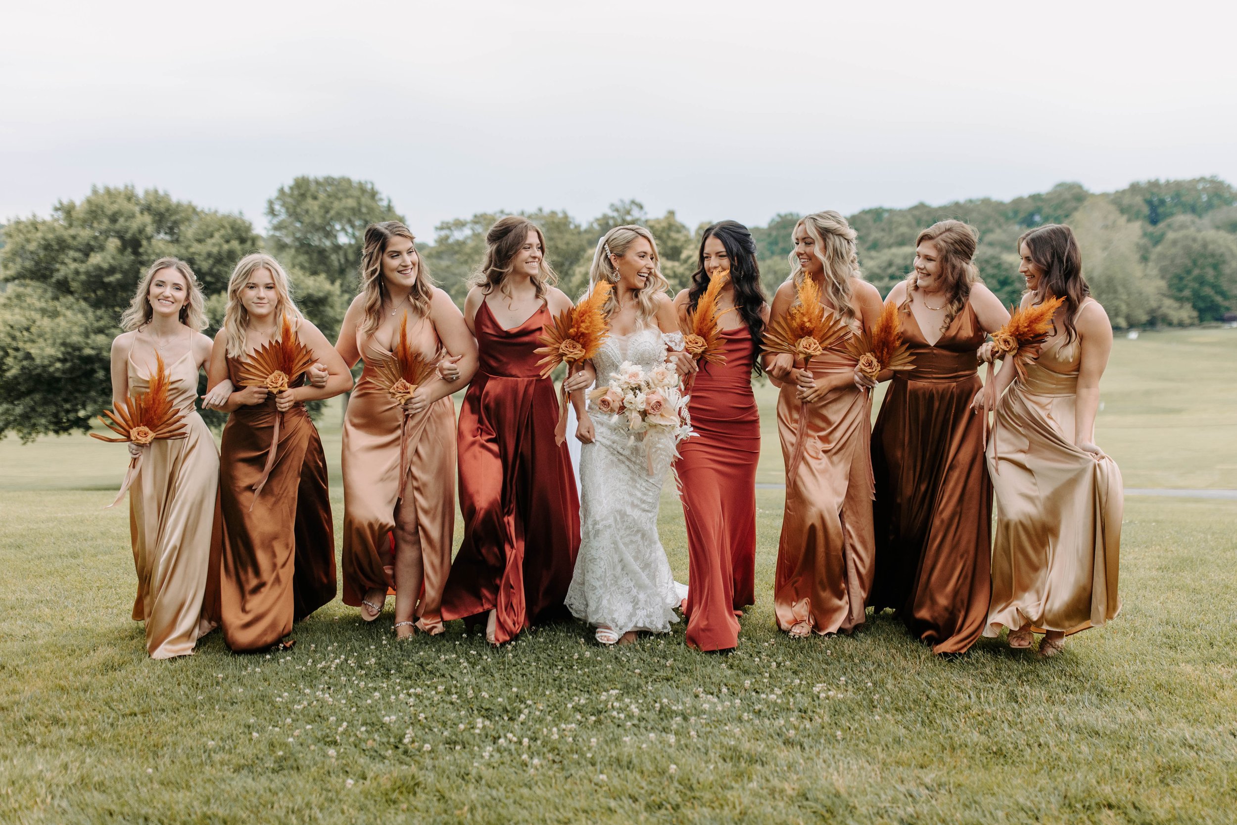 modern boho bridesmaids