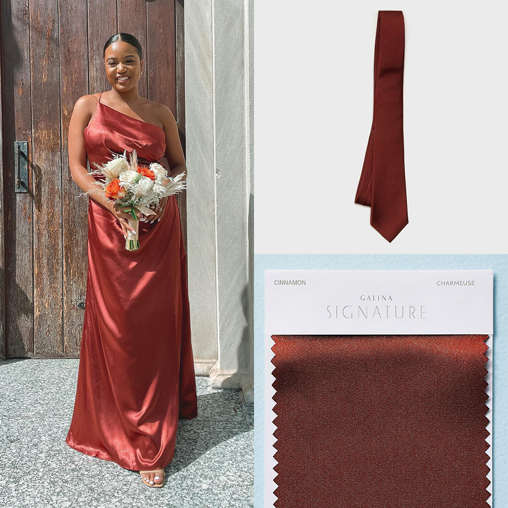 cinnamon color collage - bridal party color coordination